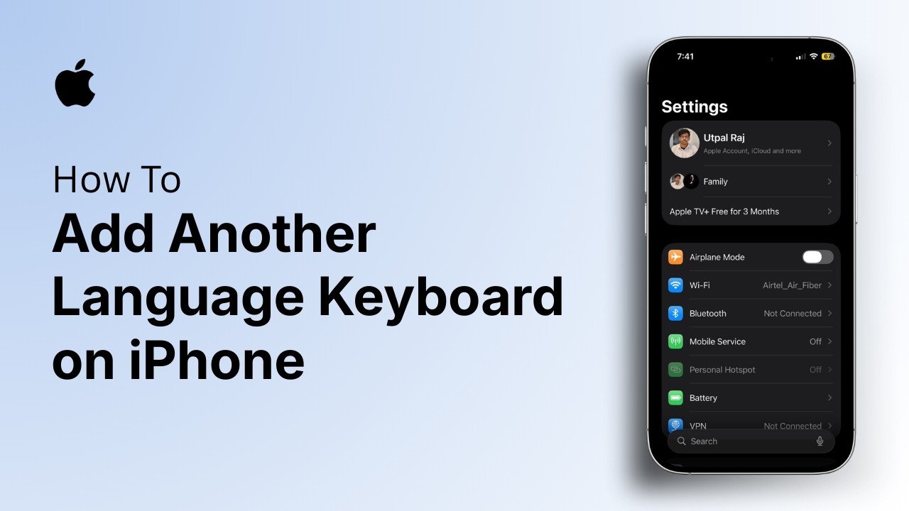 How to Add Another Language Keyboard on iPhone - YouTube