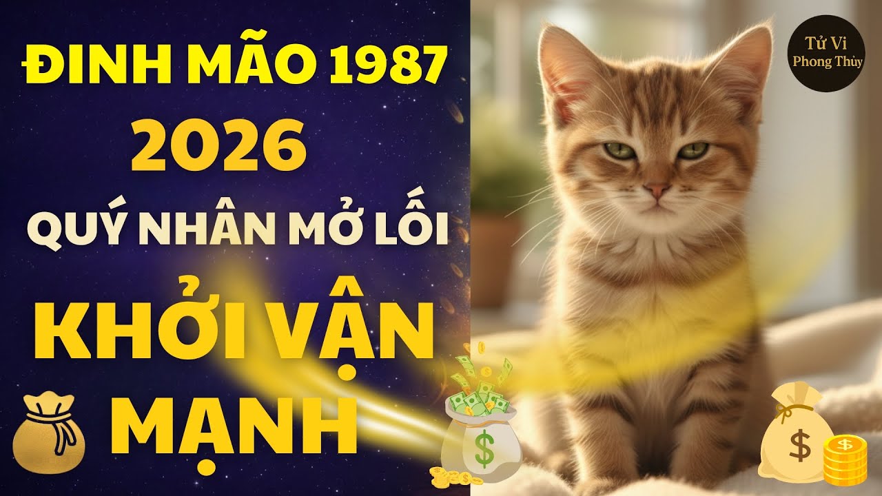 🐱 Đinh Mão 1987 Năm 2026: Qua Hạn Lục Phá – Quý Nhân Mở Lối, Sự Nghiệp Bật Lên Mạnh Mẽ #tuvi