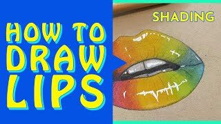 How To Draw Realistic Glossy Lips With Colored Pencilsactual Tutorial