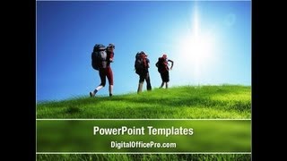 Backpacking PowerPoint Template Backgrounds - DigitalOfficePro #00242