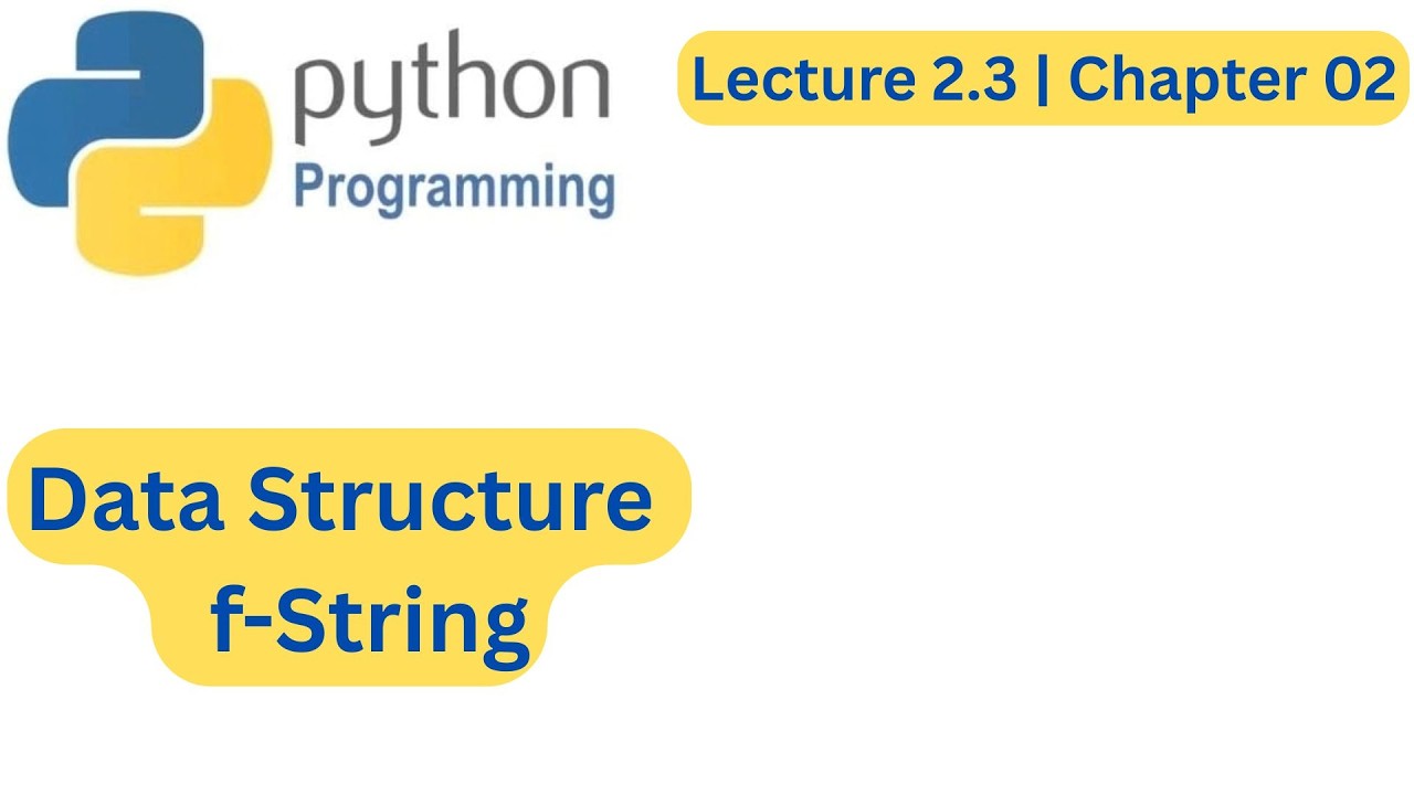 f String in Python ( Urdu\Hindi) | Lec 2.3(Ch 2)| Python Programming ...