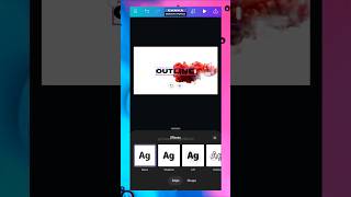 Create Outline Text Video Effect in Canva