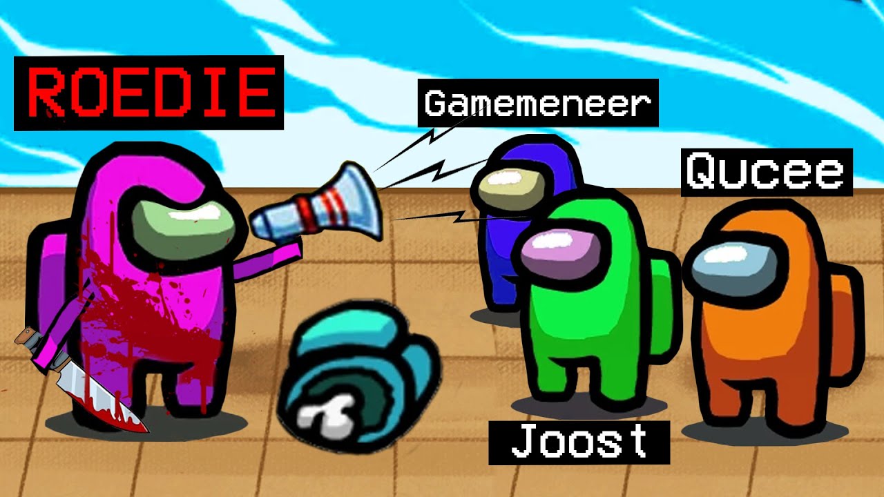 Mijn *500 IQ* impostor self report actie in Among Us... (Qucee, Gamemeneer, Joost & meer)