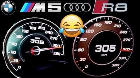 Audi #R8 V10 Plus 620 HP vs BMW #M5 Competiton 625 HP 0-300 km/h Acceleration Top Speed