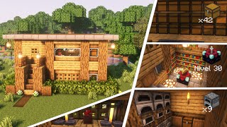 Como Construir Una Casa De Madera Compacta Para Survival | Minecraft