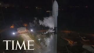 Watch SpaceX Launch A Satellite Into Orbit Before Landing Its Falcon 9 Rocket On A Drone Ship | TIME