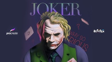 Digital illustration | Heath ledger, Joker | Procreate