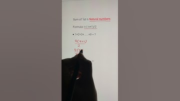 How to find sum of first 