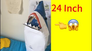 I made a life size Shark Head from Cardboard and Paper