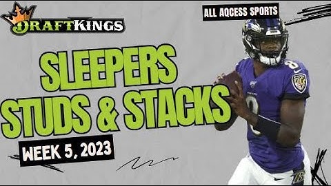 NFL Draftkings Week 5 Sleepers Studs and Stacks | DFS Picks and Lineup Builder Week Five