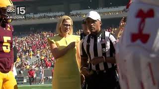 Martha McSally sings anthem, Kyrsten Sinema does coin toss - ABC15 Sports