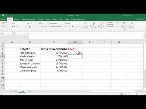 Video: Cómo Calcular La Edad En Excel