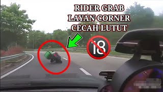 VIRAL 'RIDER GRAB' LAYAN CORNER CECAH LUTUT ALA MOTO GP 😁