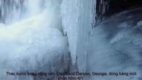 Những thác nước đóng băng trong mùa đông lạnh kỷ lục ở Mỹ