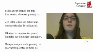 Gedichtwettbewerb: La tri paseroj