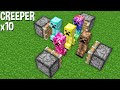 CREEPER x10 = COMBINE super rare CREEPER in one CREEPER in Minecraft !