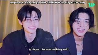 240409 [ENG] Sunghoon & Jake Weverse Live - trying not to spoil Ni-ki AOTM Artist of the Month Resimi