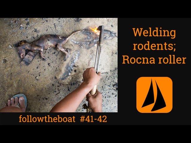 Esper Refit 41-42  –  welding rodents; Rocna bow roller