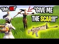 10 YEAR OLD KIDS CAUGHT FIGHTING OVER GOLD SCAR IN FORTNITE!!