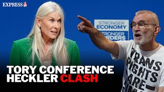 Moment Tory Conference Heckler Is Brutally Shut Down Over Trans Row Stand Up