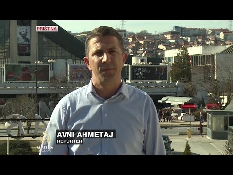 أحمداج في الاحتجاج لدعم هاراديناي في بريشتينا