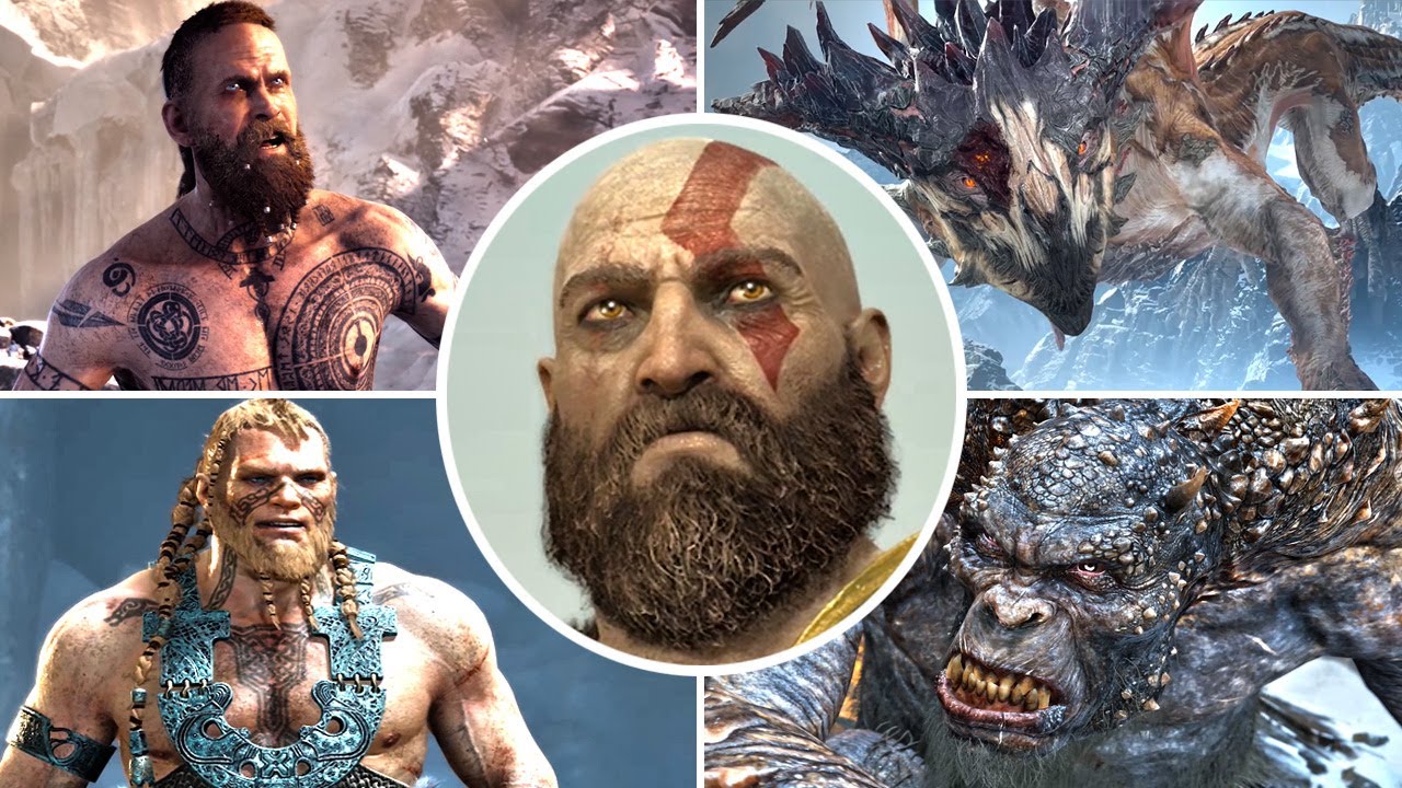 god-of-war-all-bosses-ps5-youtube