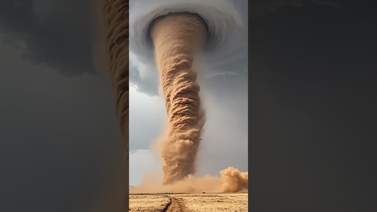 Massive Desert Tornado Hurricane Weather Tropicalcyclone Storm