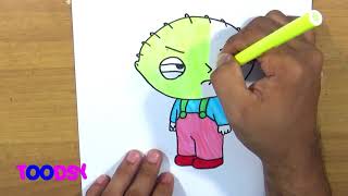 How to Color Stewie Not In Good Mood In Family Guy Coloring Page