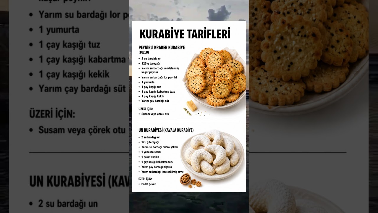 2 Farklı Kurabiye Tarifi 🍪 | Tuzlu Kraker Kurabiye & Un Kurabiyesi #pratiktarifler #tarif #çayyanı 2 Farklı Kurabiye Tarifi 🍪 | Tuzlu Kraker Kurabiye & Un Kurabiyesi #pratiktarifler #tarif #çayyanı