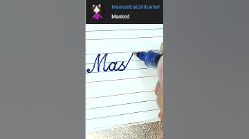 Masked - Beautiful name in Cursive writing | Cursive writing for beginners | #shorts