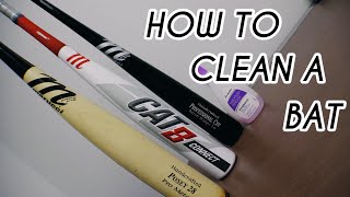 how to clean a baseball bat