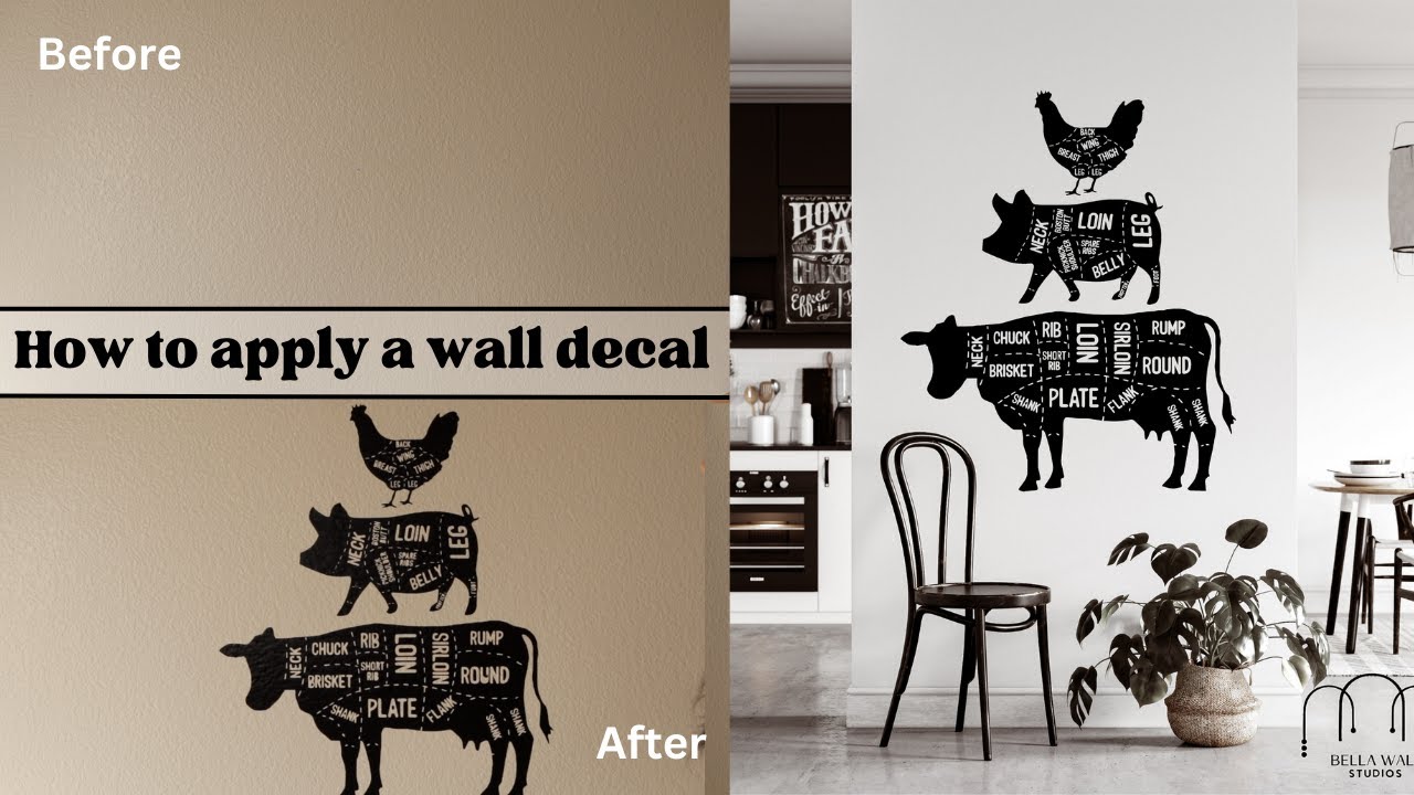 How to Apply a Wall Decal YouTube