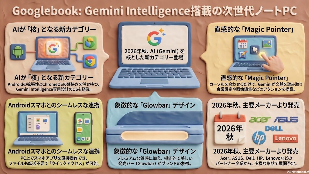 Gemini IntelligenceノートPC「Googlebook」2026年秋発売へ - YouTube