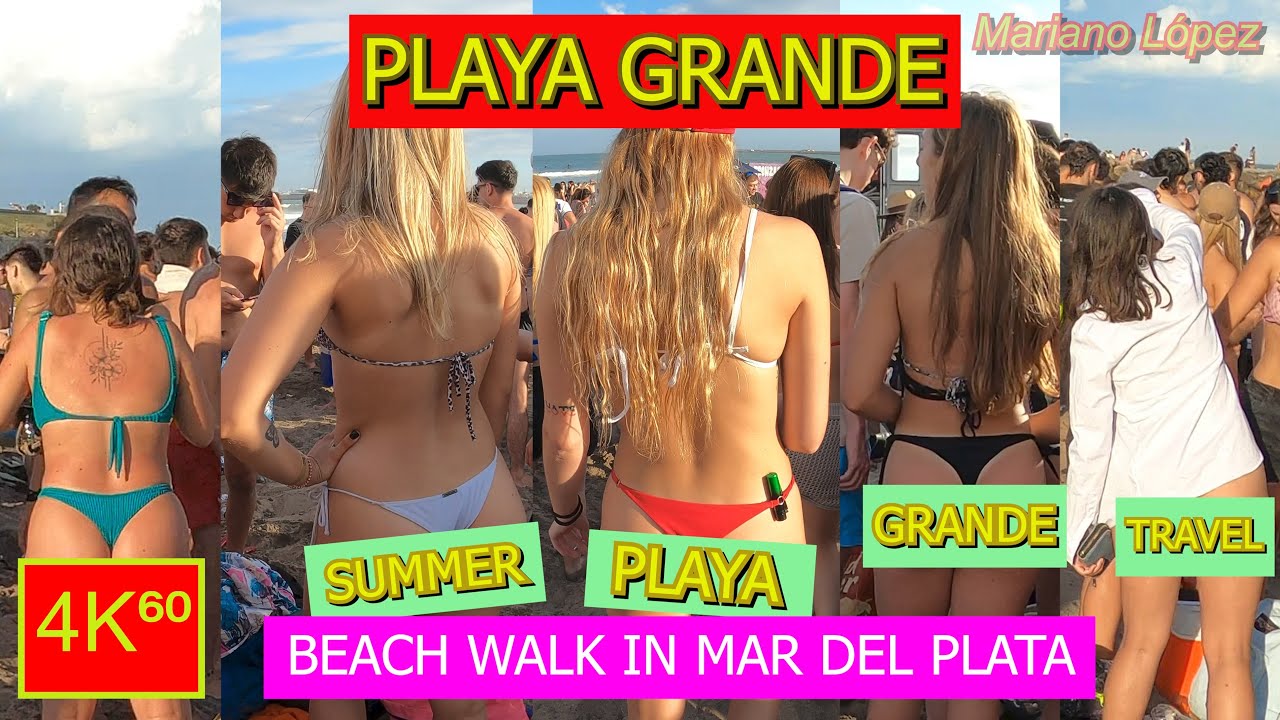 4K⁶⁰ - 👉 PLAYA GRANDE ES ASÍ 🏖️ - MAR DEL PLATA - ARGENTINA ☀️