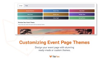 Customize Your Event Page Theme in TixFox