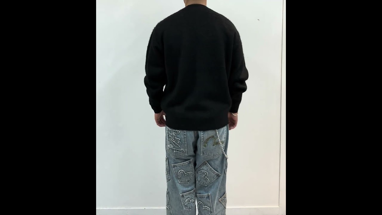 Black Eye Patch OG LABEL MOHAIR CARDIGAN ブラックアイパッチの