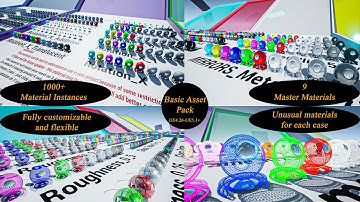 OVERVIEW | Basic Asset Pack: 1000+ Materials - but in 8k 60 fps! | UE5 RTX Real-Time render