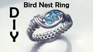 How to Wire Wrap Bird Nest Ring Tutorial | DIY | Wire Weave