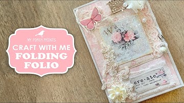 Craft With Me Folding Folio Tutorial | Junk Journal Insert | Page Ideas | Decorate My Porch Prints