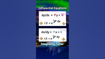 Integrating Factor of Differential equations  #maths #mathematics #differentialequations