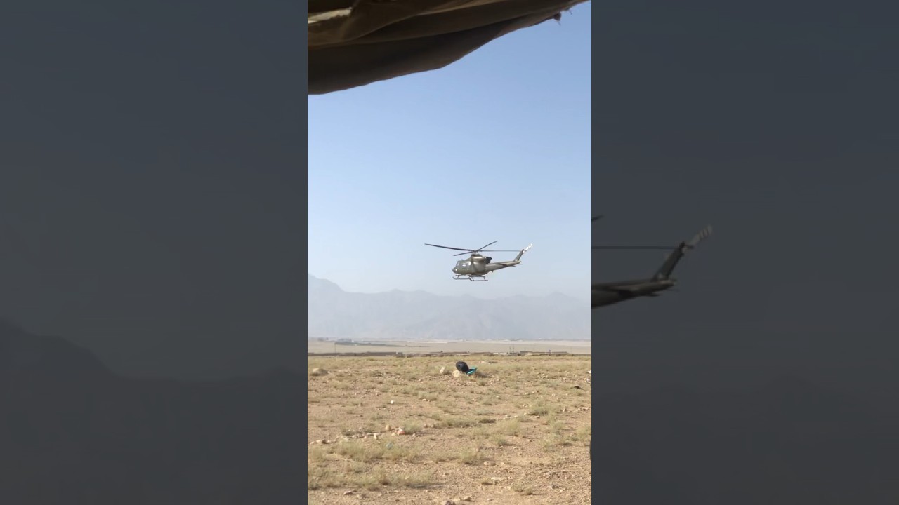Pak army helicopter flying low 