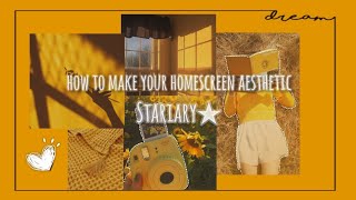 make your homescreen aesthetic| 🦋 mustard yellow theme💛 🟡 #aestheticandroid #aestheticthemeorgnize screenshot 2
