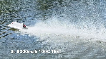 YPC Fast Electric rc Outboard - Testing the 3s 8000mah 100c lipo