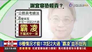 謝宜容兩大過免職 「公職護體」恐難重懲？