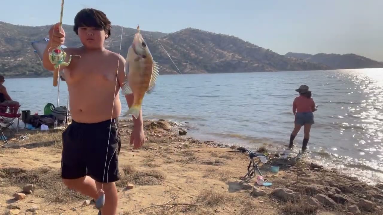 Lake Kaweah fishing bass,bluegill and we caught big catfish 6/17/2026