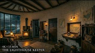 The Lighthouse Keeper 🌊 | Heavy Ocean Storm for Sleep & Focus [4K]