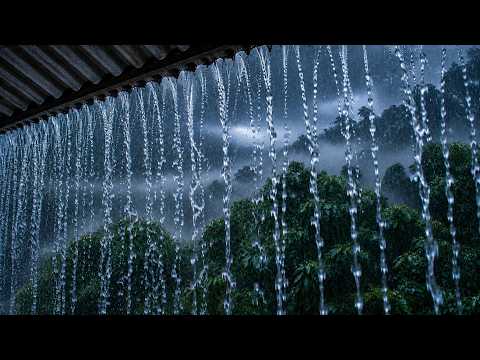 Sleep Instantly! Extreme Heavy Rain Pouring from a Corrugated Roof 🌧️ Deep Sleep All Night (No Ads)
