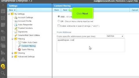SmarterMail - 14 - Content Filtering