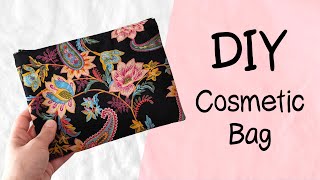 DIY *easy* COSMETIC BAG | UPCYCLED