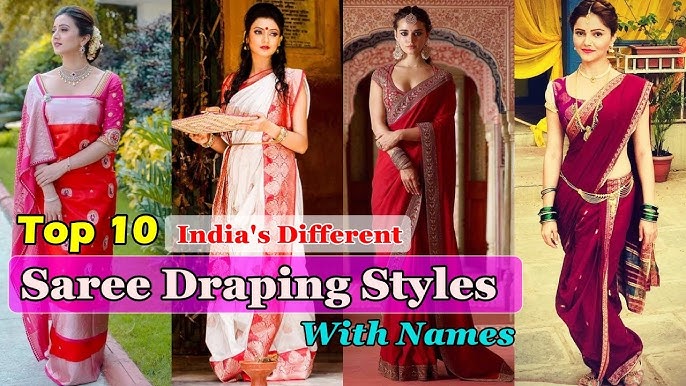 State Wise Saree Draping in INDIA. Types of Saree in different